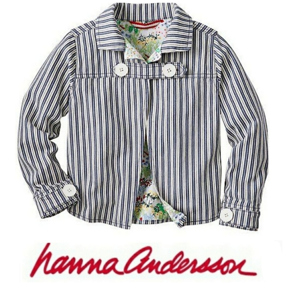 Hanna Andersson ticking stripe jacket
